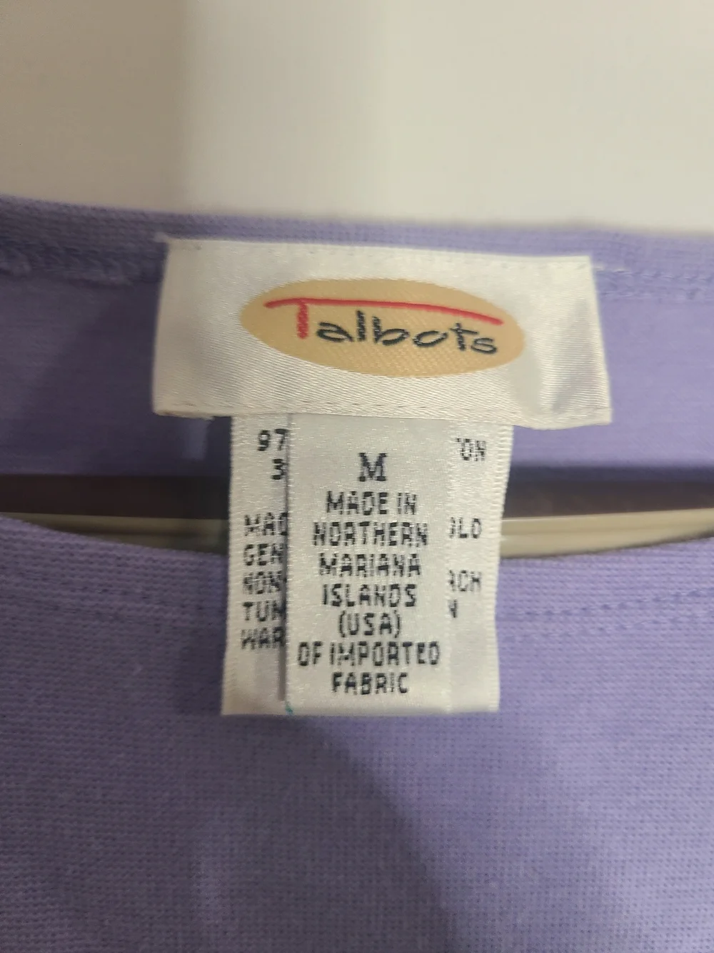 ​Lands' End Blue Cardigan & Talbots Lavender Top Bundle M